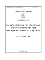 Đặc điểm lâm sàng, cận lâm sàng và chức năng thông khí phổi trên bệnh nhân xơ cứng bì hệ thống