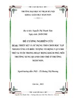 THIẾT kế và sử DỤNG TRÒ CHƠI học tập NHẰM CỦNG cố BIỂU TƯỢNG về ĐỘNG vật CHO TRẺ 5 6 TUỔI TRONG HOẠT ĐỘNG KHÁM PHÁ môi TRƯỜNG XU
