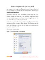 Cách sửa lỗi lệch dấu trên chữ trong Word