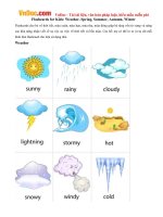Flashcards for Kids: Weather, Spring, Summer, Autumn, Winter
