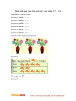 Đề thi Violympic Toán tiếng Anh lớp 3 vòng 4 năm 2015 - 2016