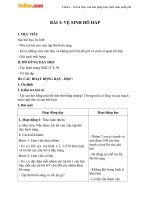 Giáo án Tự nhiên xã hội 3 bài 3