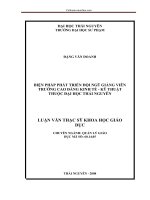 Phát triển đội ngũ giảng viên trường cao đẳng KTKT Thái Nguyên