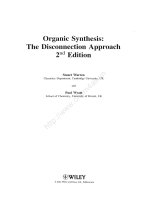 Organic synthesis the disconnection approach 2nd edition by stuart warren (1)