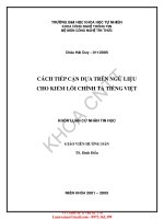 ThS37 023 cách tiếp cận dựa trên ngữ liệu cho kiểm lỗi chính tả tiếng việt 