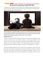 Đề thi IELTS Writing Task 2 ngày 09/07/2016