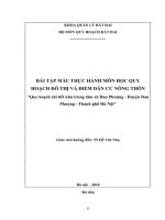 BÀI TẬP QUY HOẠCH ĐÔ THỊ VÀ ĐIỂM DÂN CƯ NÔNG THÔN_Quy hoạch chi tiết khu trung tâm xã Đan Phượng - Huyện Đan Phượng - Thành phố Hà Nội