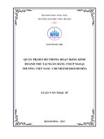 Quản trị rủi ro trong hoạt động kinh doanh thẻ tại ngân hàng TMCP ngoại thương việt nam   chi nhánh khánh hòa 