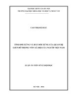 Tính đối xứng và bất đối xứng của quan hệ giúp đỡ trong vốn xã hội của người việt nam 