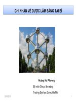 GHI NHẬN VỀ DƯỢC LÂM SÀNG TẠI BỈ