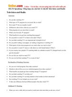 IELTS Speaking: Tổng hợp các câu hỏi về chủ đề Television and Radio