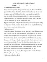 Giáo án mầm non Đánh giá sự phát triển của trẻ