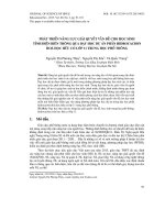 ﻿PHÁT TRIỂN NĂNG LỰC GIẢI QUYẾT VẤN ĐỀ CHO HỌC SINH TỈNH ĐIỆN BIÊN THÔNG QUA DẠY HỌC DỰ ÁN PHẦN HIĐROCACBON HOÁ HỌC HỮU CƠ LỚP 11 TRUNG HỌC PHỔ THÔNG