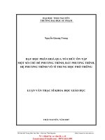 ThS31 077 dạy học phân hoá qua tổ chức ôn tập một số chủ đề phương trình, bất phương trình, hệ phương trình vô tỉ trung học phổ thông 