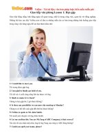 Tiếng Anh Giao tiếp văn phòng Lesson 1: Hẹn gặp