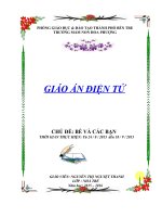 Giáo án mầm non chủ đề bé và các bạn lớp NHÀ TRẺ