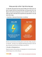 Những quan niệm sai lầm về tập thể dục hàng ngày