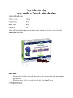 Hoạt huyết dưỡng não bảo tiền đình  Happy Health