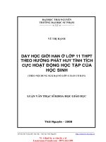 ThS31 103 dạy học giới hạn ở lớp 11 thpt theo hướng phát huy tính tích cực hoạt động học tập của học sinh 