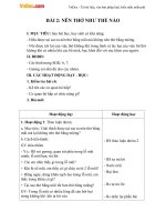 Giáo án Tự nhiên xã hội 3 bài 2