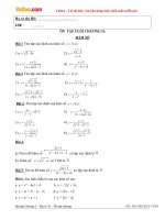 Bài tập Toán lớp 10 chương 2: Hàm số bậc nhất - bậc hai