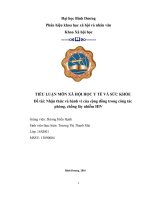 Tiểu luận XHH y tế