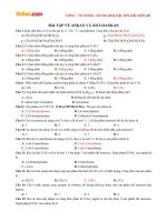 Bài tập về ankan và xicloankan