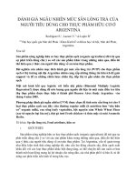 ĐÁNH GIÁ NGẪU NHIÊN MỨC SẴN LÒNG TRẢ CỦA NGƯỜI TIÊU DÙNG CHO THỰC PHẨM HỮU CƠ Ở ARGENTINA