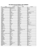 TỪ điển CHUYÊN NGÀNH MAY THÔNG DỤNG NHẤT