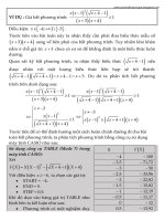 Ứng dụng của máy tính cầm tay trong giải phương trình   bất phương trình vô tỷ 