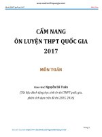 Cẩm nang ôn luyện THPT quốc gia môn toán 2017