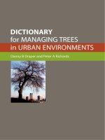 Dictionary for managing trees in urban environments