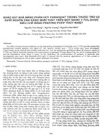 Khảo sát khả năng phân hủy paraquat trong thuốc trừ cỏ dưới nguồn ánh sáng nhìn thấy trên bột nano y tio2 được điều chế bằng phương pháp thủy nhiệt