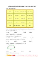 Đề thi Violympic Toán Tiếng Anh lớp 4 vòng 2 năm 2015 - 2016