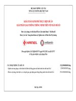 KHÁI TOÁN KINH PHÍ THỰC HIỆN ĐỀ ÁN GIẢI PHÁP GIAO THÔNG THÔNG MINH TRÊN NỀN BẢN ĐỒ SỐ