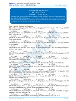 Bài tập dung dịch và sự điện li