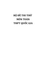 BỘ đề THI THỬ TOÁN THPTQG 2016