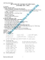 đề cương ôn tập toán 11