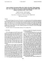 ảnh hưởng của W(VI) đến cấu trúc và hoạt tính quang xúc tác của bột w tio2 kích thước nano được điều chế bằng phương pháp thủy phân