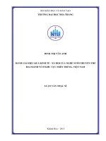 Đánh giá hiệu quả kinh tế   xã hội của nghề nuôi nhuyễn thể hai mảnh vỏ ở khu vực miền trung, việt nam 