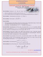 Đề thi thử toán THPT 2015