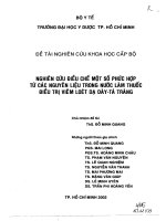 Nghiên cứu điều chế một số phức hợp từ các nguyên liệu trong nước làm thuốc điều trị viêm loét dạ dày tá tràng