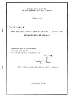 ĐIỀU TRỊ THỰC NGHIỆM BỆNH TẮC NGHẼN MẠCH MÁU CHI BẰNG LIỆU PHÁP TẾ BÀO GỐC