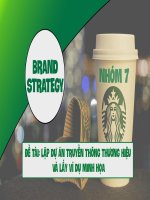 Slide Truyền thông thương hiệu của starbucks coffee trên thị trường Việt Nam