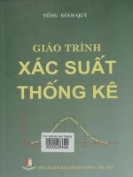 Giáo trình xác suất thống kê  tống đình quỳ pdf
