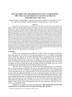 KẾT QUẢ ĐIỀU TRA TÌNH HÌNH SẢN XUẤT VÀ THỊ TRƯỜNG TIÊU THỤ CÁC SẢN PHẨM TỪ CÂY SEN TẠI MỘT SỐ TỈNH PHÍA BẮC VIỆT NAM