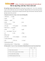 Bài ôn tập tiếng Anh lớp 3 theo sách mới