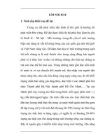 Đánh giá hiệu quả của việc thu gom, vận chuyển và xử lý rác thải sinh hoạt ở thị xã sơn tây, tỉnh hà tây