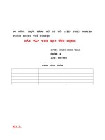 Thực hành xử lý số liệu thực nghiệm trong phòng thí nghiệm