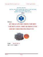 Kỹ thuật lên men trong chế biến chè đen và máy, thiết bị trong công nghệ sản xuất chè đen theo phương pháp ctc